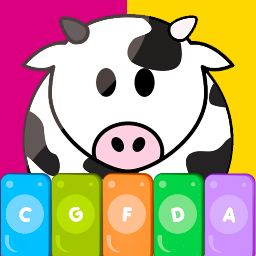 &Iacute;cone Piano Infantil Animais Fazenda